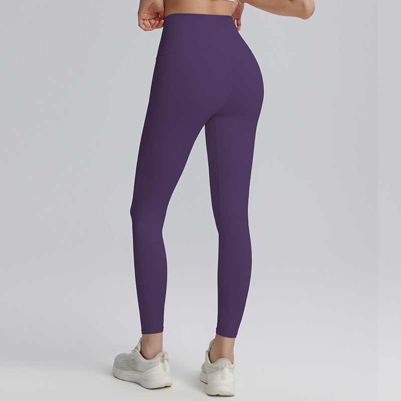Cropped yoga pants sports, outdoor high-waisted abdominal fitness, quick-drying, breathable, high-elasticity running yoga clothes, women's summer light
