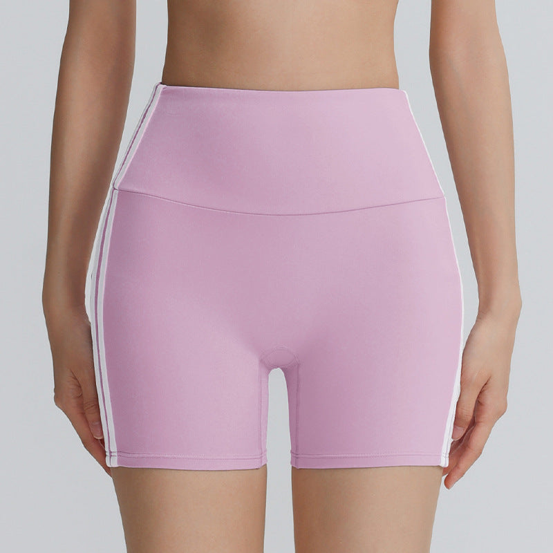 Double line sports shorts sports outdoor cycling pants quick-drying breathable yoga shorts Pilates yoga pants women