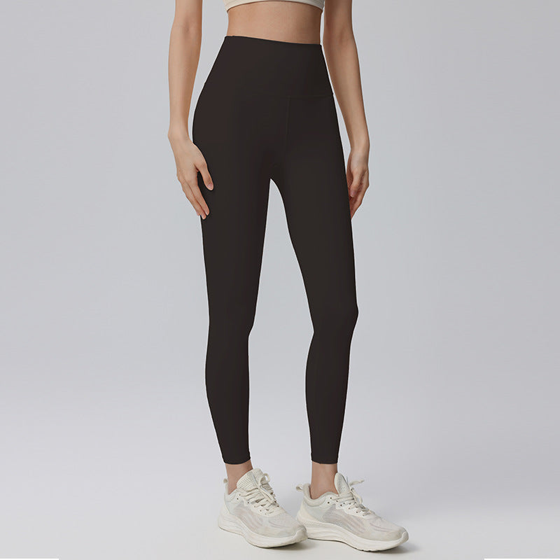 Cropped yoga pants sports, outdoor high-waisted abdominal fitness, quick-drying, breathable, high-elasticity running yoga clothes, women's summer light