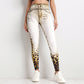 Sexy Leopard Print Yoga Leggings with Pockets - Slimming & Hip-Lifting Non-Shifting Pattern Soft Fabric Versatile Outer Wear Leggings for Women