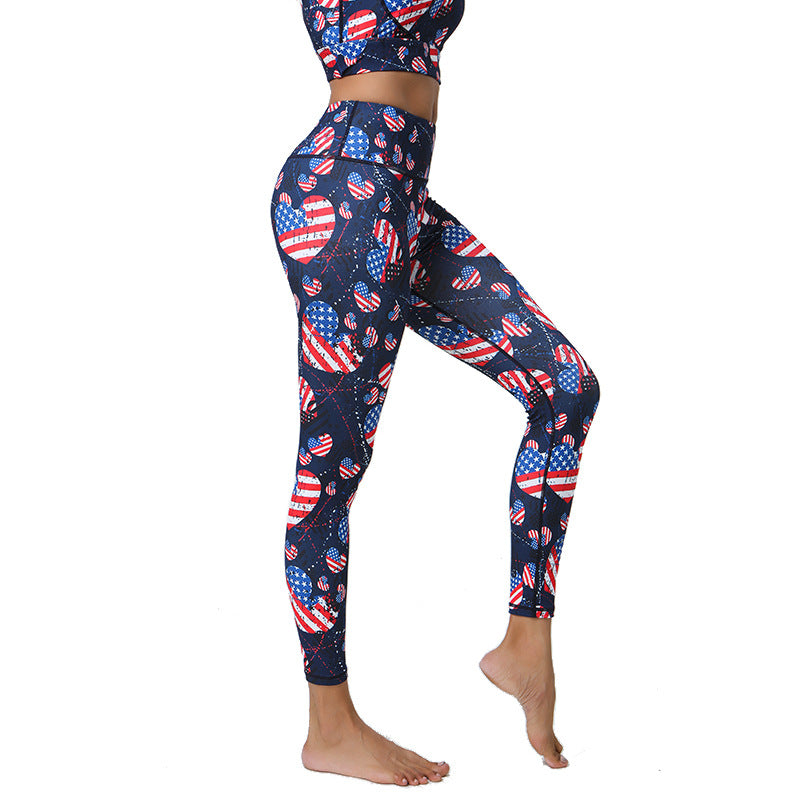 Printed Yoga Pants with Long-Lasting Prints & Breathable Comfort