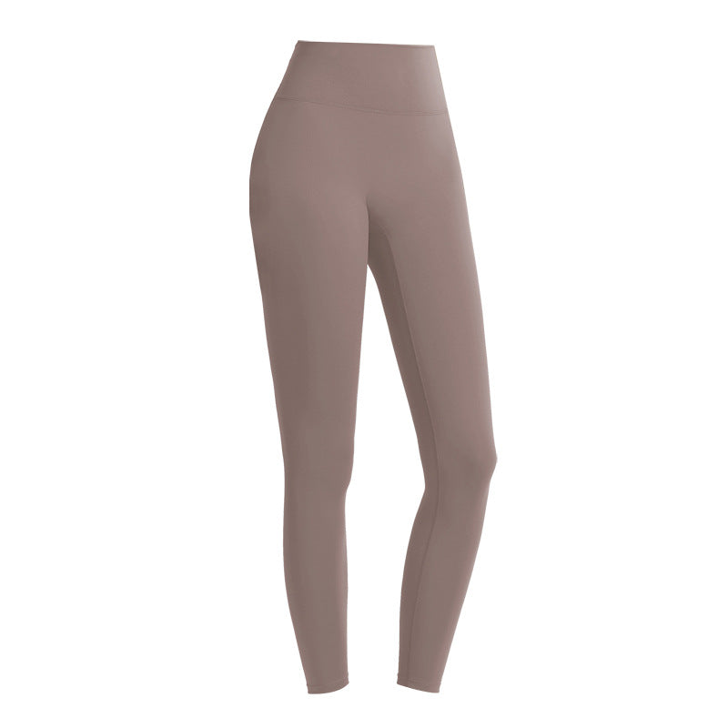 High-waisted tummy tuck yoga pants, quick-drying, breathable, running, training, gym trousers, no embarrassment line, stretch hip-lifting sweatpants