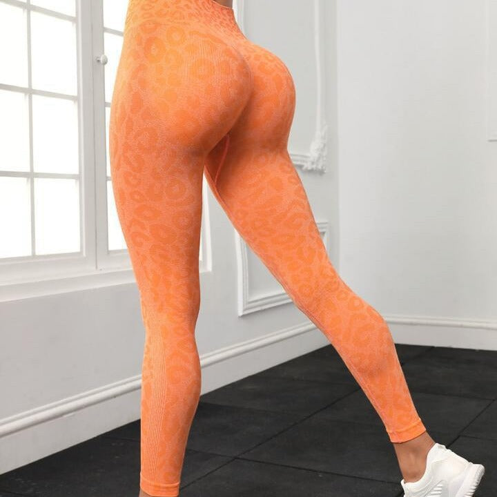 Sexy Leopard Print Yoga Leggings for Gym - Slimming, High Support & Eye-Catching