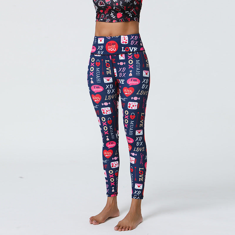 Printed Yoga Pants with Long-Lasting Prints & Breathable Comfort