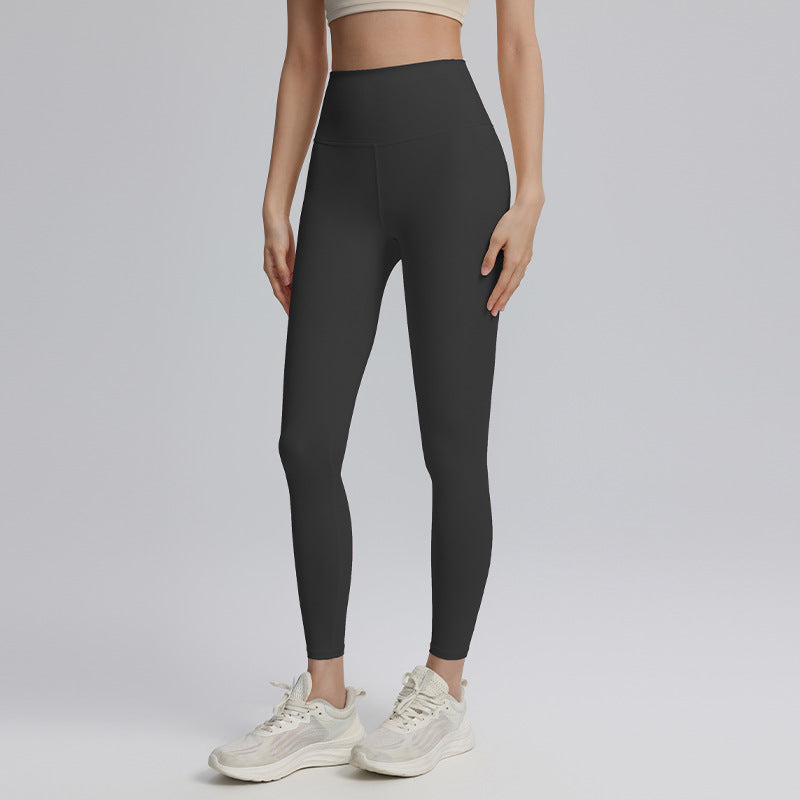 Cropped yoga pants sports, outdoor high-waisted abdominal fitness, quick-drying, breathable, high-elasticity running yoga clothes, women's summer light