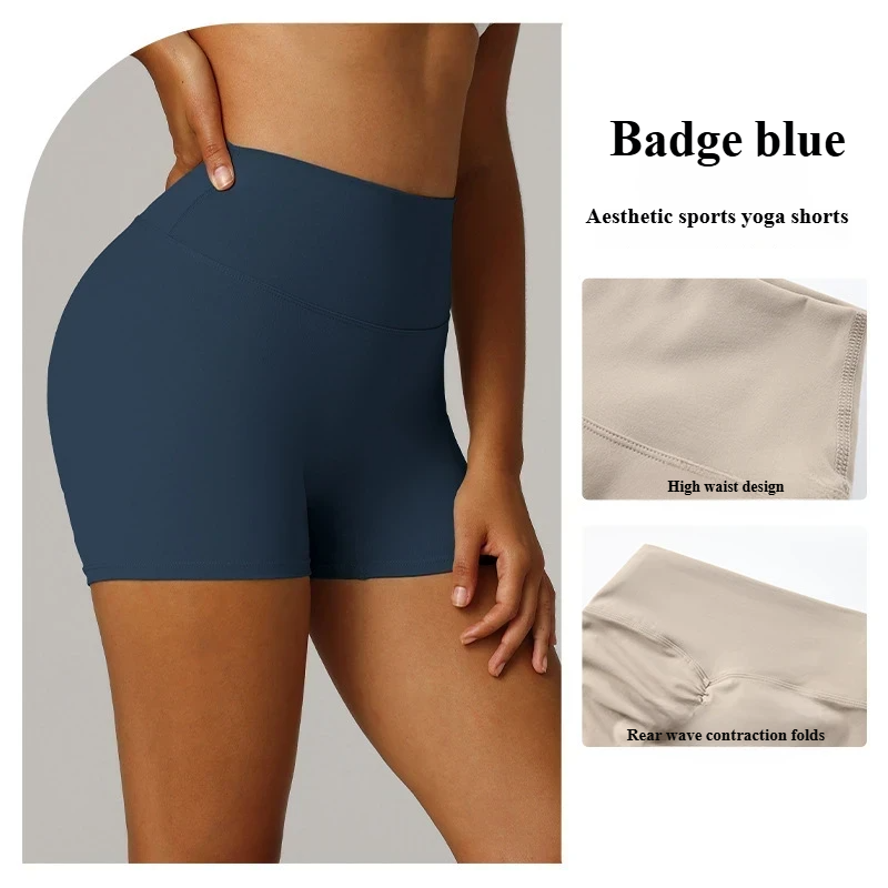 European and American cross-border Amazon specializes in three-point yoga shorts for women, high waist, hip lifting, running, quick-drying, breathable cycling shorts