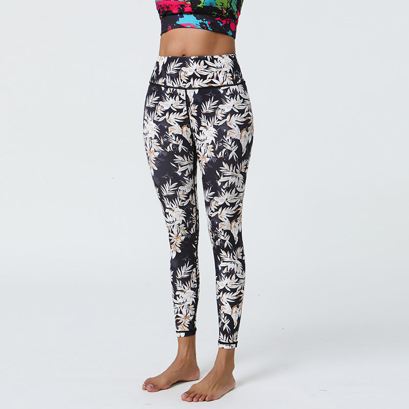 Diverse Prints High Support Elastic Yoga Pants for Gym - Long-Lasting Non-Shifting Prints & Muscle Compression Wear