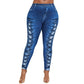 Denim-Like Yoga Leggings for Slimming Outer Wear with Pocket Design - Elastic Comfort, Daily Versatile and Wear-Resistant