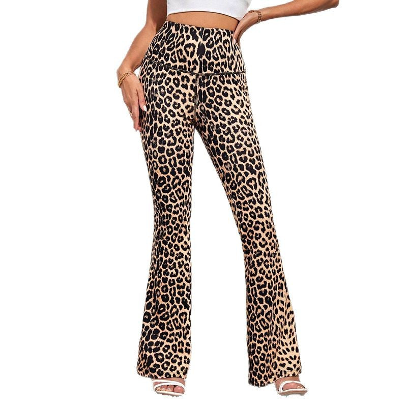 Sexy Leopard Print Yoga Leggings with High Support, Muscle Compression, Slimming & Hip-Lifting, Non-Shifting Pattern for Gym Training and Fitness
