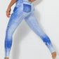 Denim-Like Yoga Leggings with Pocket Slimming & Versatile Outer Wear Comfort Stretch Ankle-Length Fitness Pants