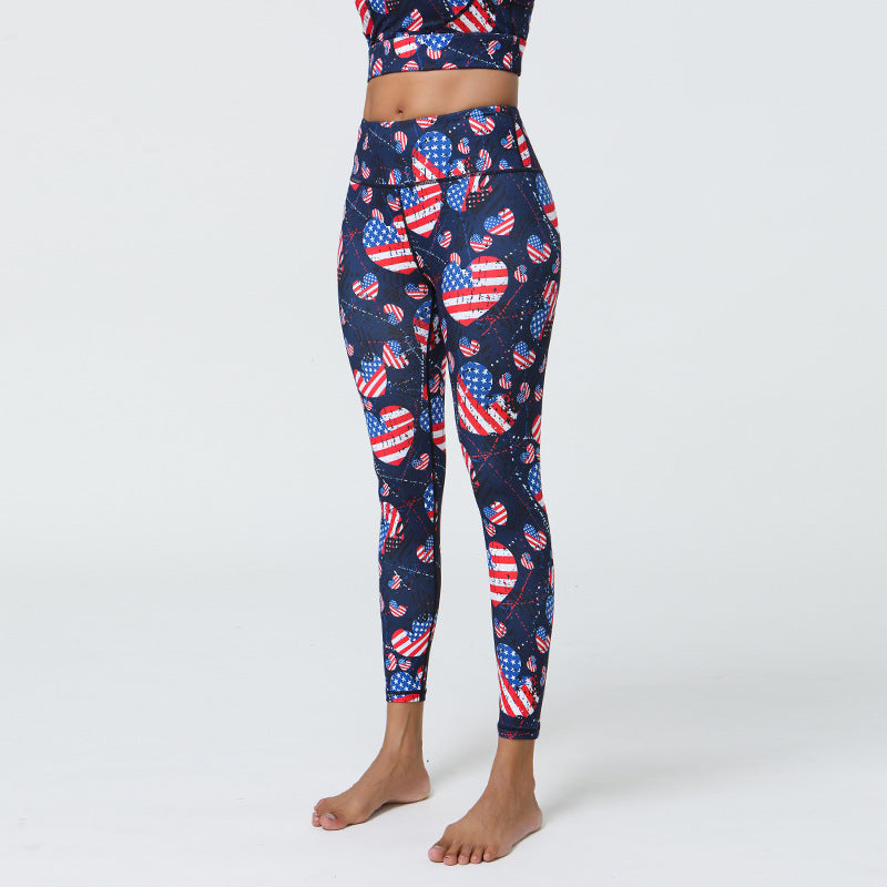 Printed Yoga Pants with Long-Lasting Prints & Breathable Comfort