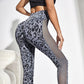 High-Waisted Leopard Print Yoga Leggings with Slimming & Hip-Lifting for Gym Training