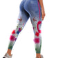 Denim-Like Yoga Leggings with Pocket - Slimming Full-Length Leggings for Women, Elastic Comfort & Versatile Outer Wear
