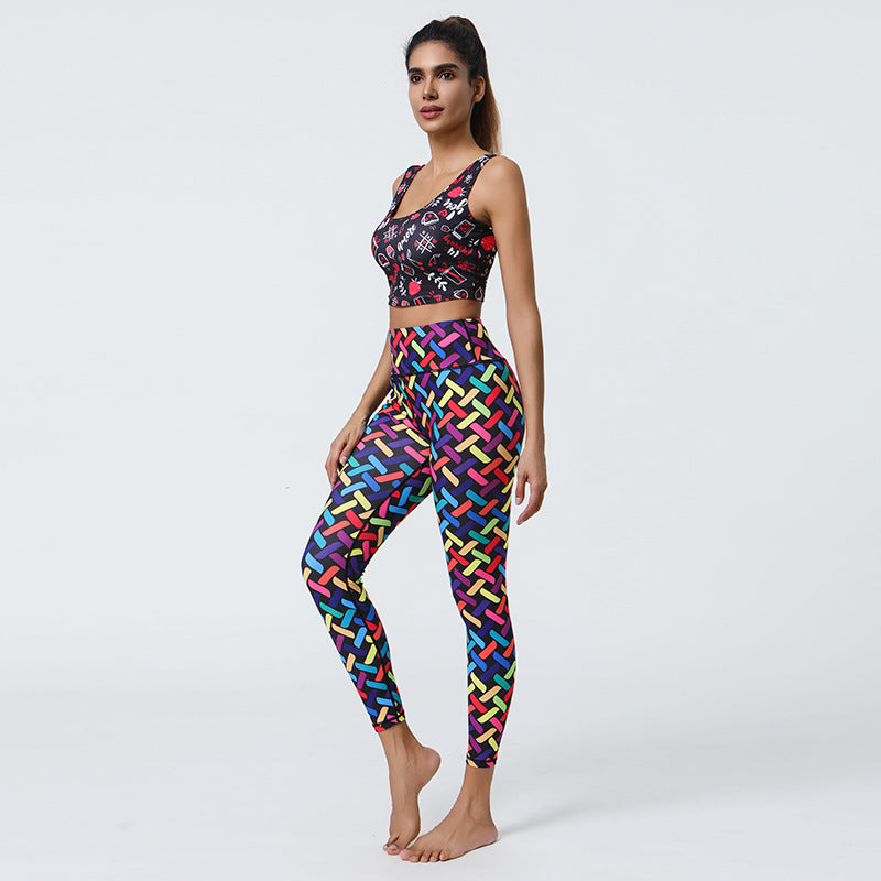 Diverse Prints Long-Lasting Printed Yoga Pants with High Support & Muscle Compression for Fitness Enthusiasts
