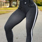High-Waisted Denim Texture Yoga Pants with Elastic Comfort and Slimming Fit for Versatile Daily Use