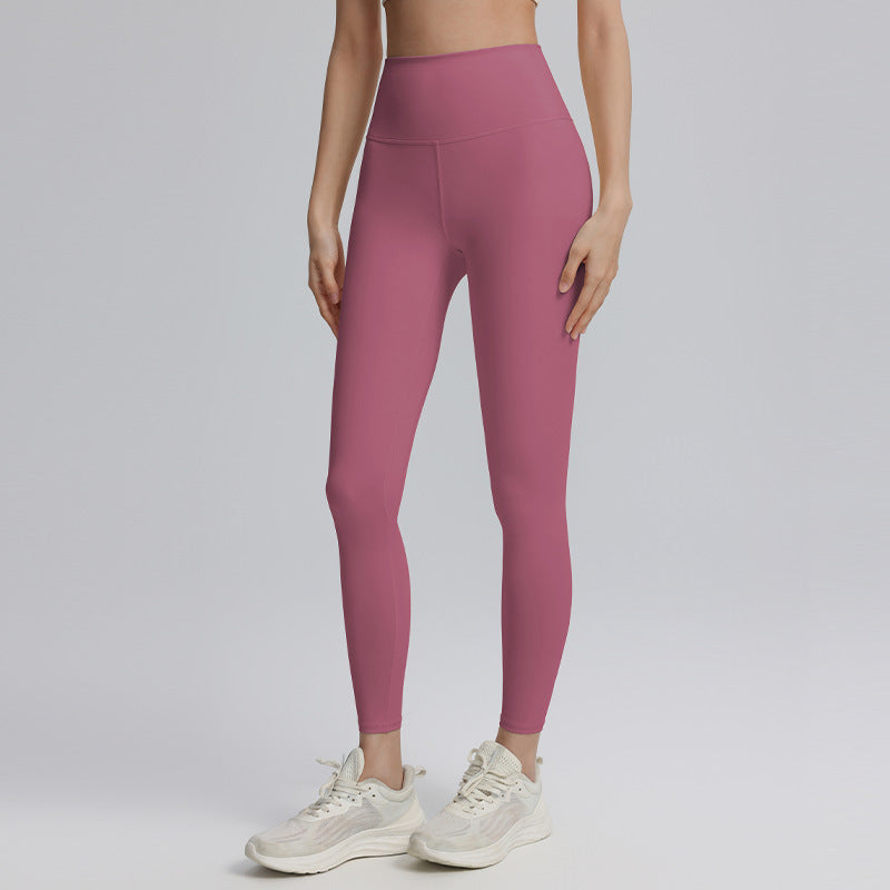 Cropped yoga pants sports, outdoor high-waisted abdominal fitness, quick-drying, breathable, high-elasticity running yoga clothes, women's summer light
