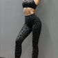 High-Waisted Leopard Print Yoga Leggings with High Support & Slimming Fit