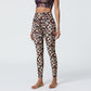 Sexy Leopard Print High Support Yoga Leggings for Gym Training with Non-Shifting Pattern and Slimming Hip-Lifting