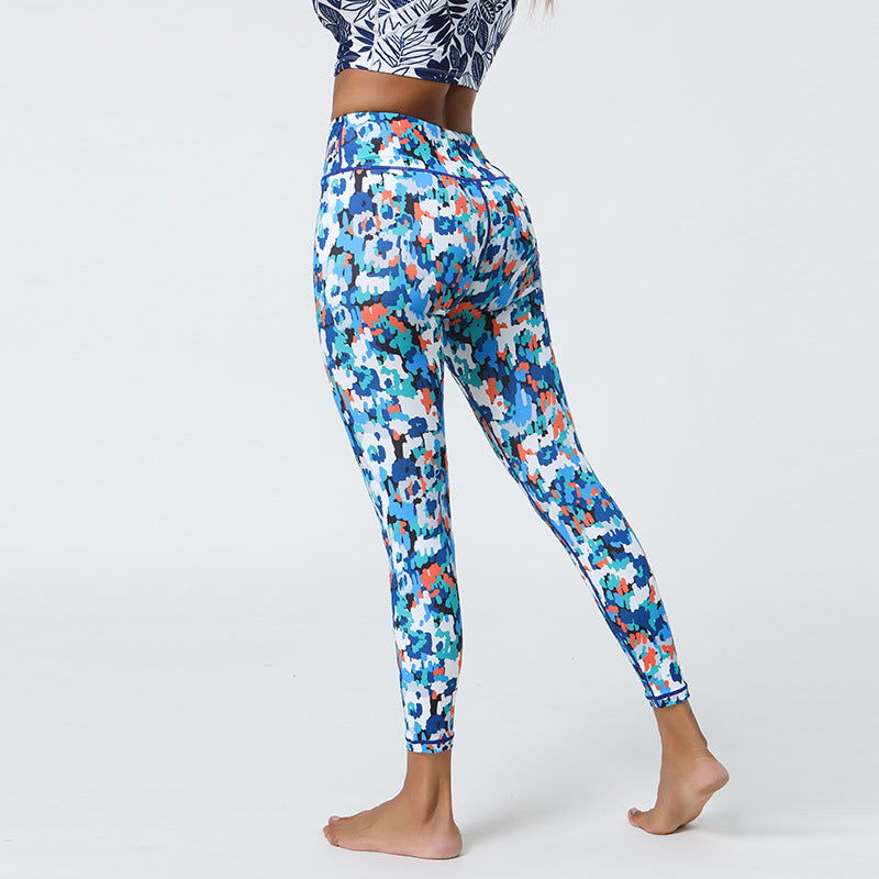 High Support Printing Yoga Pants with Long-Lasting Diverse Prints for Gym & Outdoor Wear