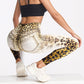 Sexy Leopard Print Yoga Leggings with Pockets - Slimming & Hip-Lifting Non-Shifting Pattern Soft Fabric Versatile Outer Wear Leggings for Women