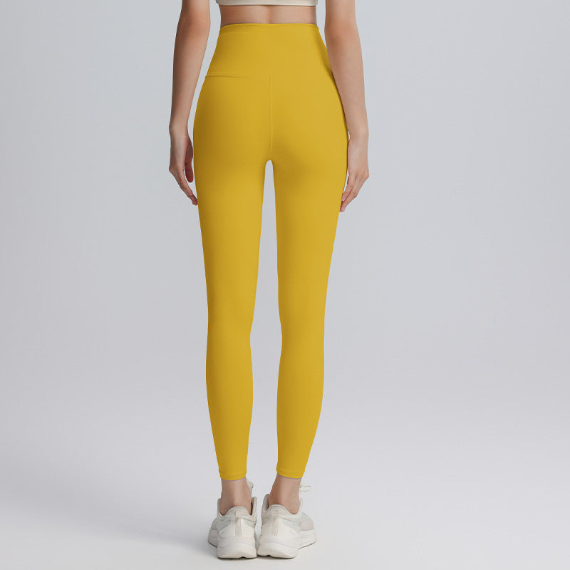 Cropped yoga pants sports, outdoor high-waisted abdominal fitness, quick-drying, breathable, high-elasticity running yoga clothes, women's summer light