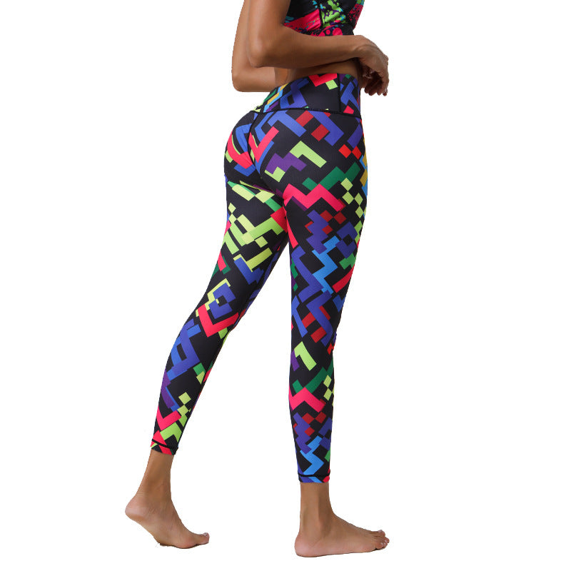 Diverse Prints Long-Lasting Printed Yoga Pants with High Support & Muscle Compression for Fitness Enthusiasts
