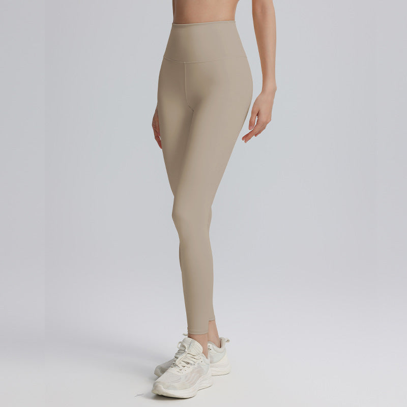 Cropped yoga pants sports, outdoor high-waisted abdominal fitness, quick-drying, breathable, high-elasticity running yoga clothes, women's summer light
