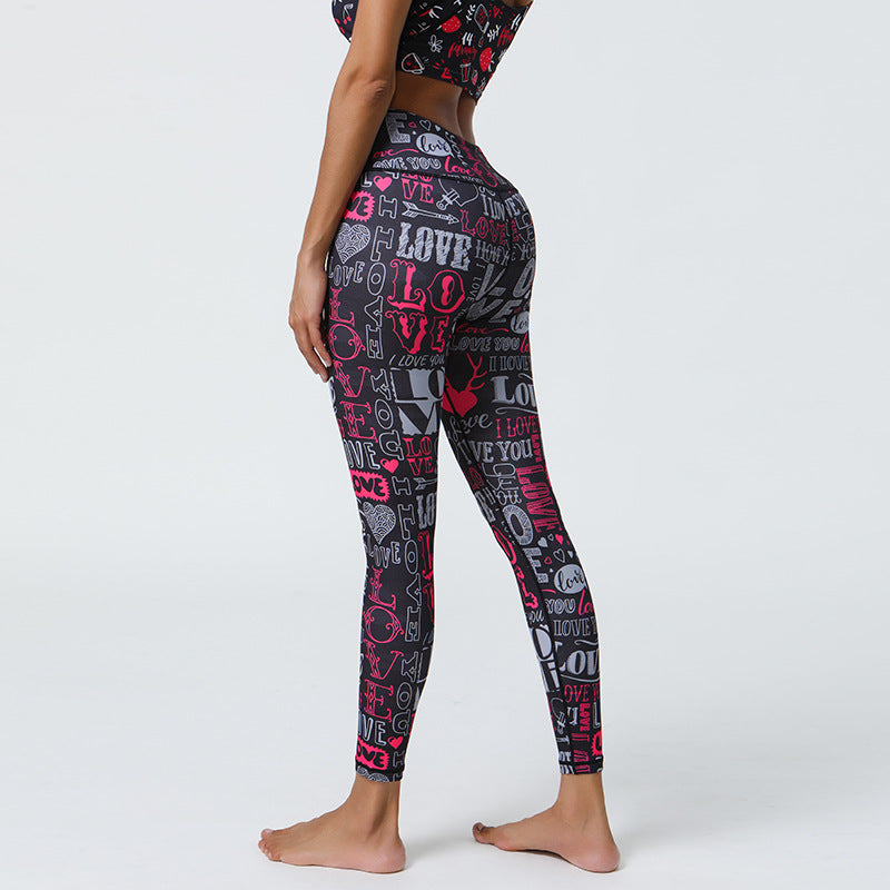 Printed Yoga Pants with Long-Lasting Prints & Breathable Comfort