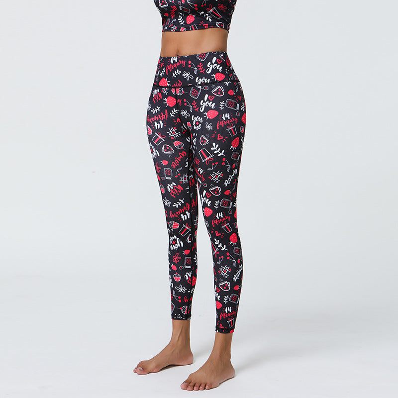 Printed Yoga Pants with Long-Lasting Prints & Breathable Comfort