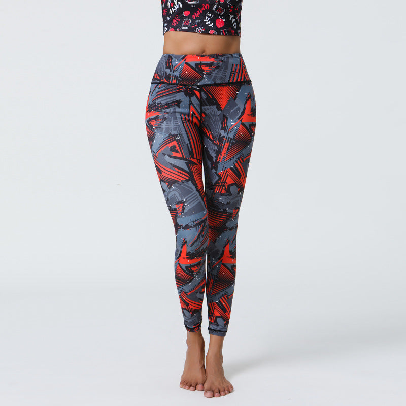 Diverse Prints High Support Muscle Compression Printed Yoga Leggings for Gym & Outdoor