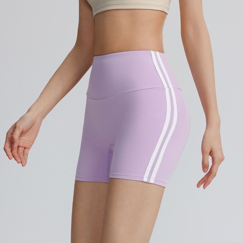 Double line sports shorts sports outdoor cycling pants quick-drying breathable yoga shorts Pilates yoga pants women