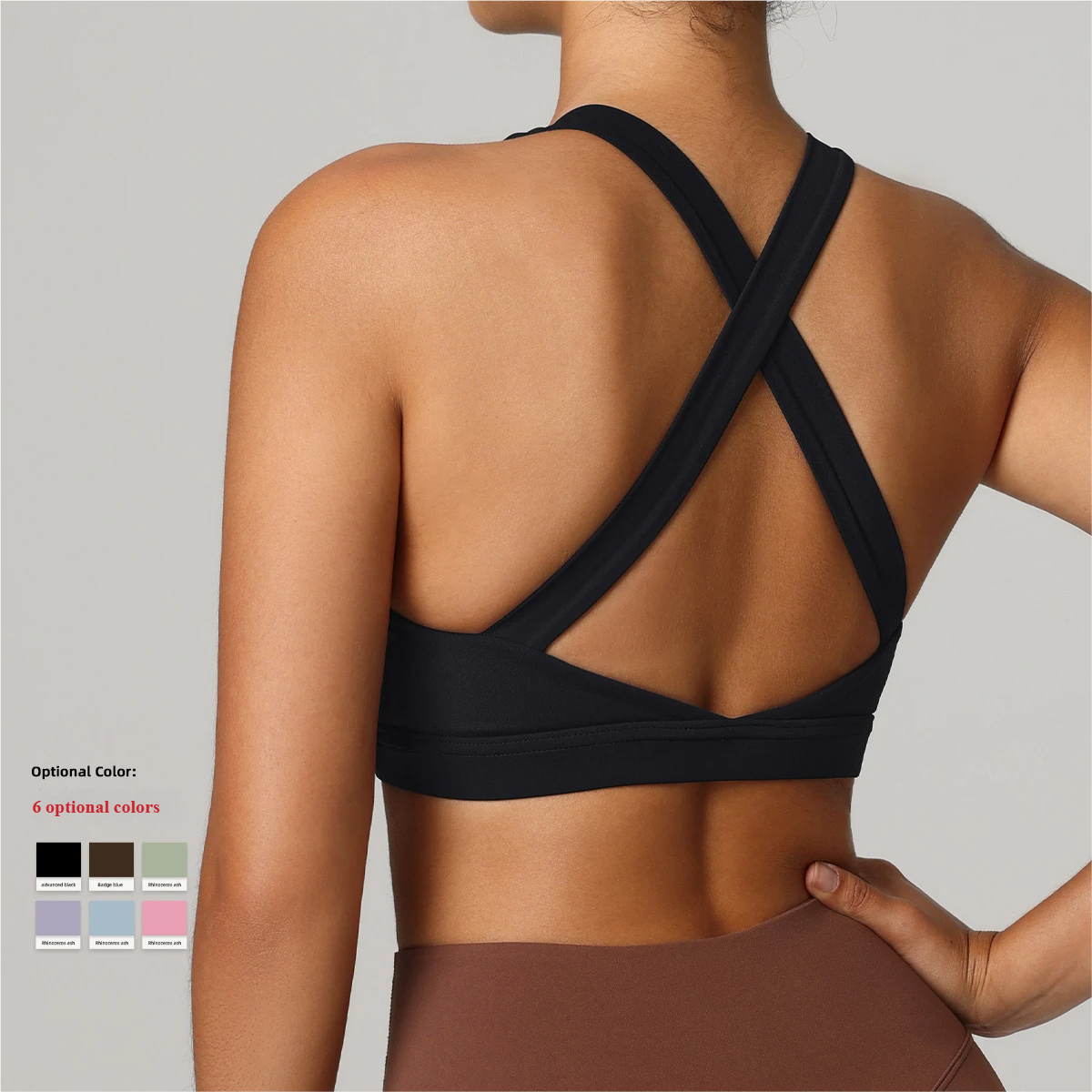European and American cross-border Amazon specializes in sports bras with high strength, high strength, shockproof and gathered Pilates fitness clothes