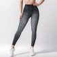 Denim-Like Yoga Leggings with Pockets - Slimming Comfort Stretch Pants for Women, Versatile Outer Wear, Breathable & Non-Stiff Daily Wear