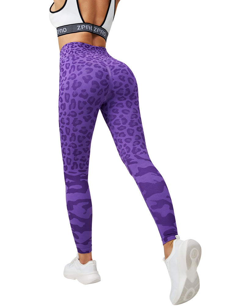Sexy Leopard Print Yoga Leggings for Gym - Slimming & Hip-Lifting, High Support, Moisture-Wicking Fitness Pants