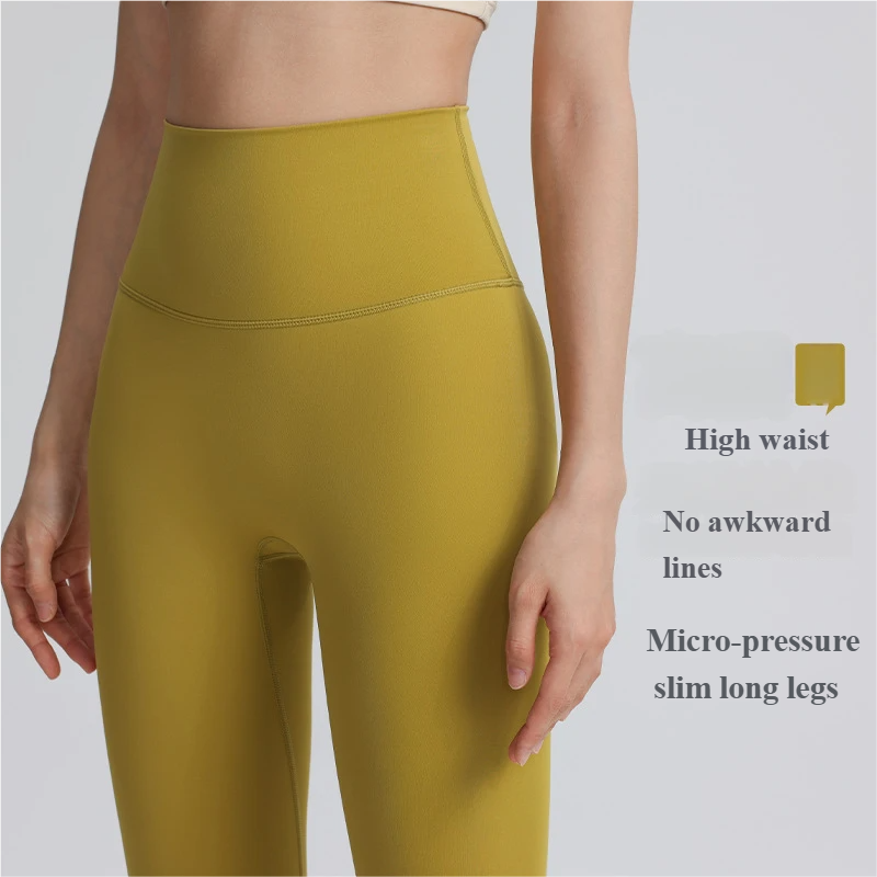 Cropped yoga pants, women's sports outdoor peach buttocks, gym pants, stretch high waist, tummy tuck, yoga clothes, back belt pockets