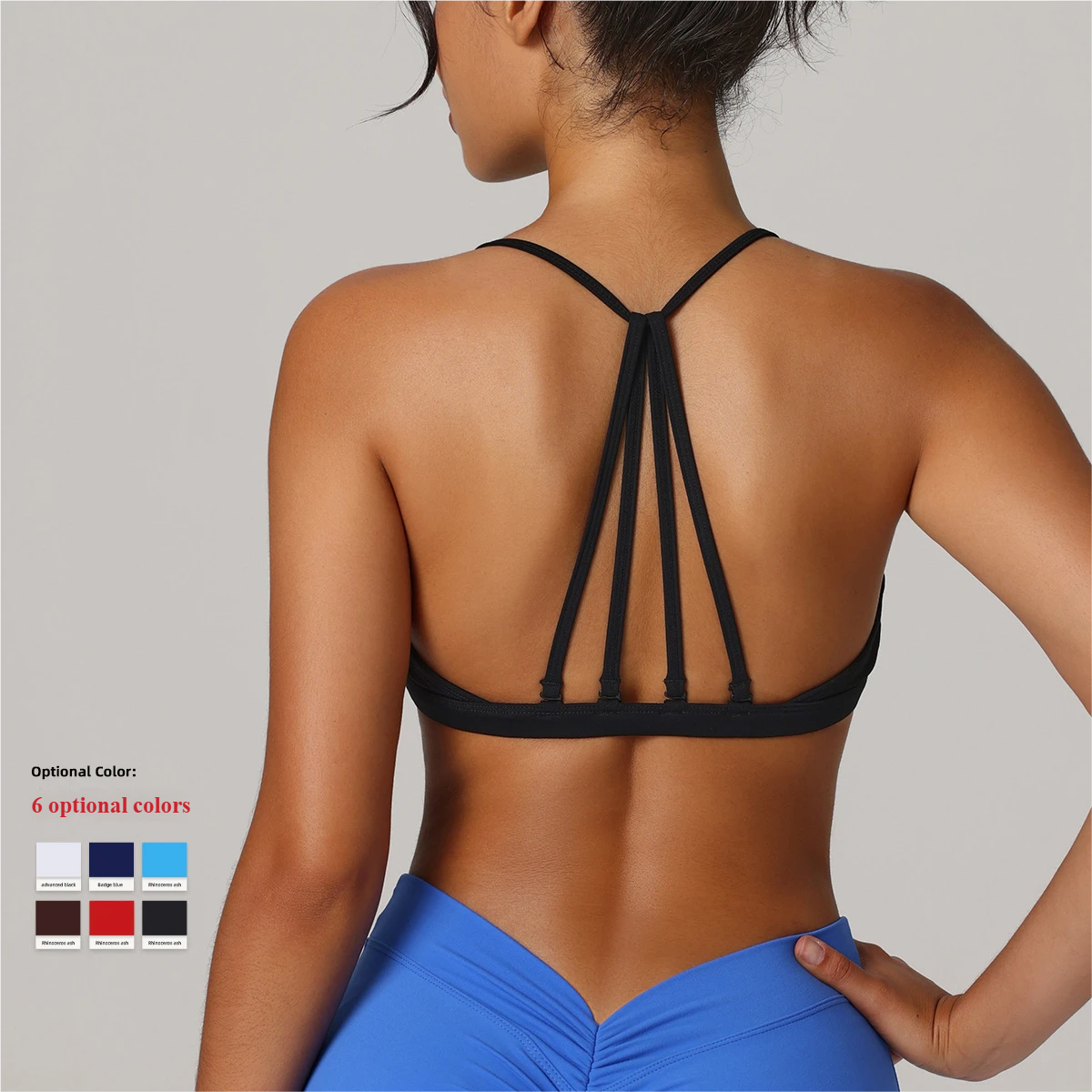 Pleated sports bra sexy crossover beautiful back cutout sports bra Pilates