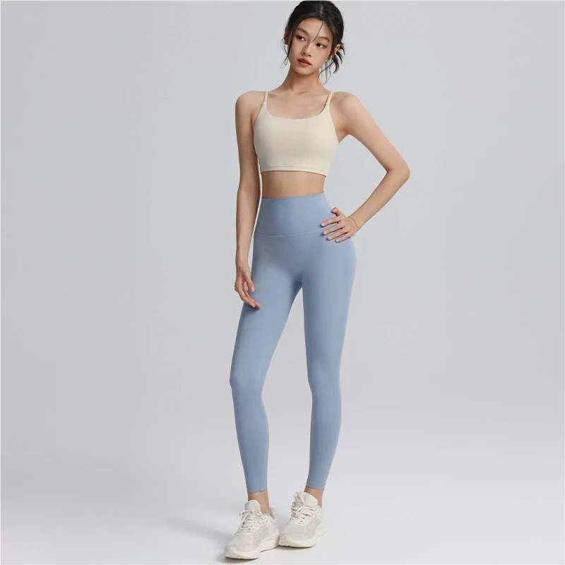 Women's suspender sports bra with chest pads sexy back fitness bra nude wear Pilates yoga wear tops