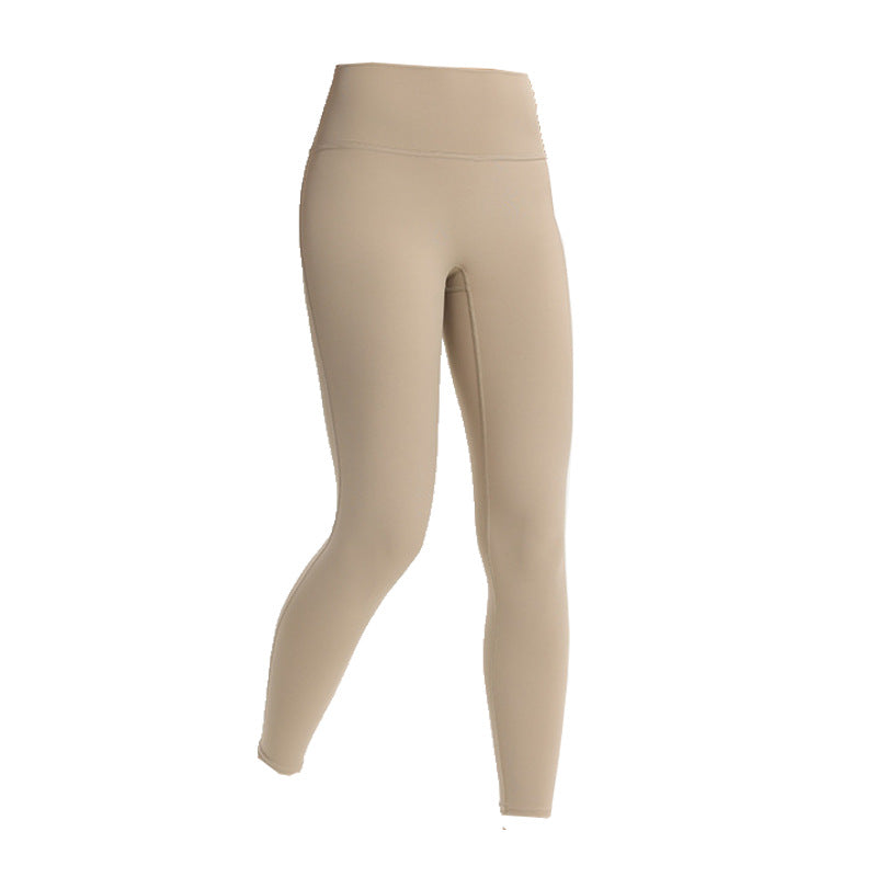 High-waisted tummy-control yoga pants for women in summer, stretch tights, perspiration-wicking, quick-drying, breathable, hip-lifting sports outdoor fitness pants