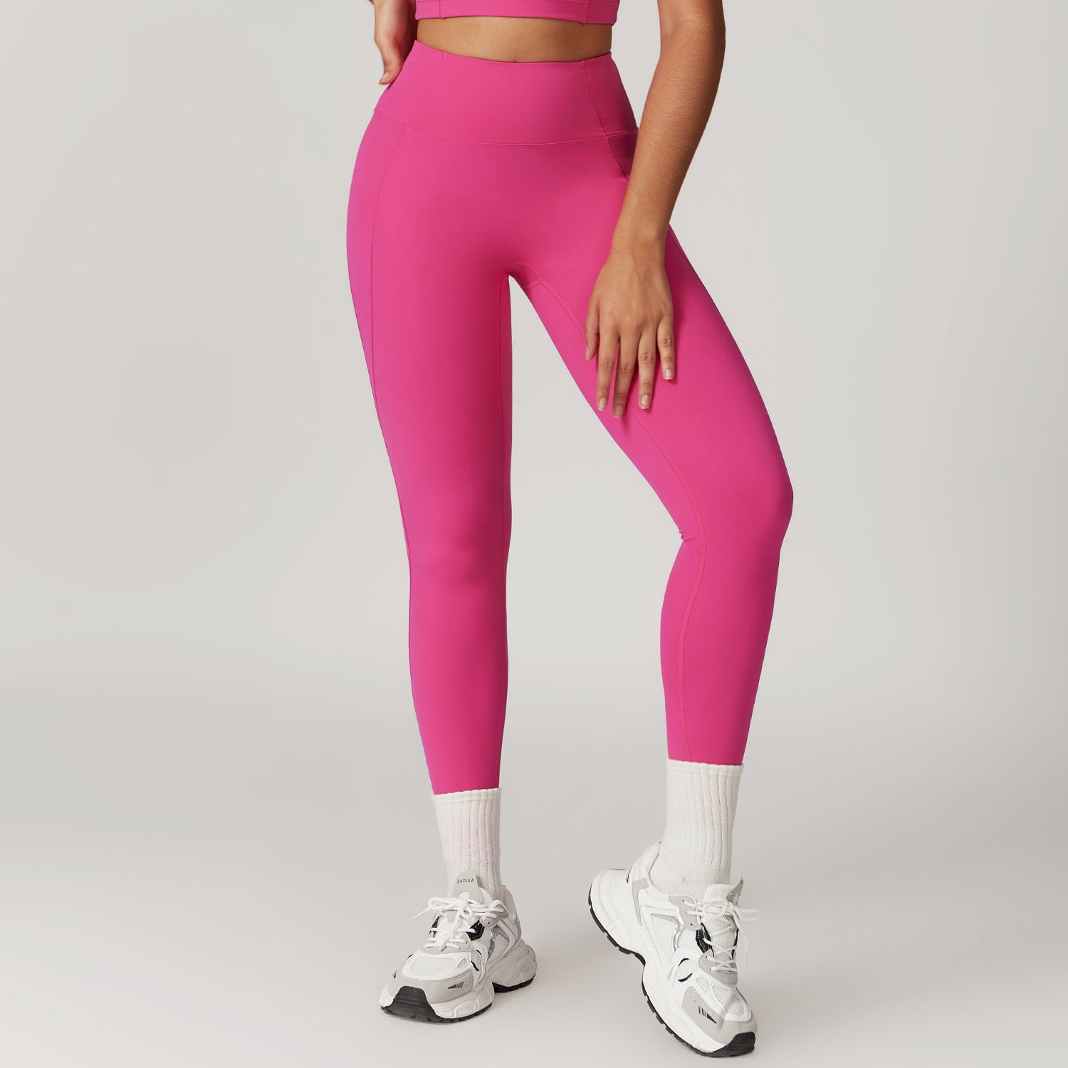 High-waisted hip-lifting yoga pants for women, running, nude, quick-drying fitness pants, breathable, outerwear, tights