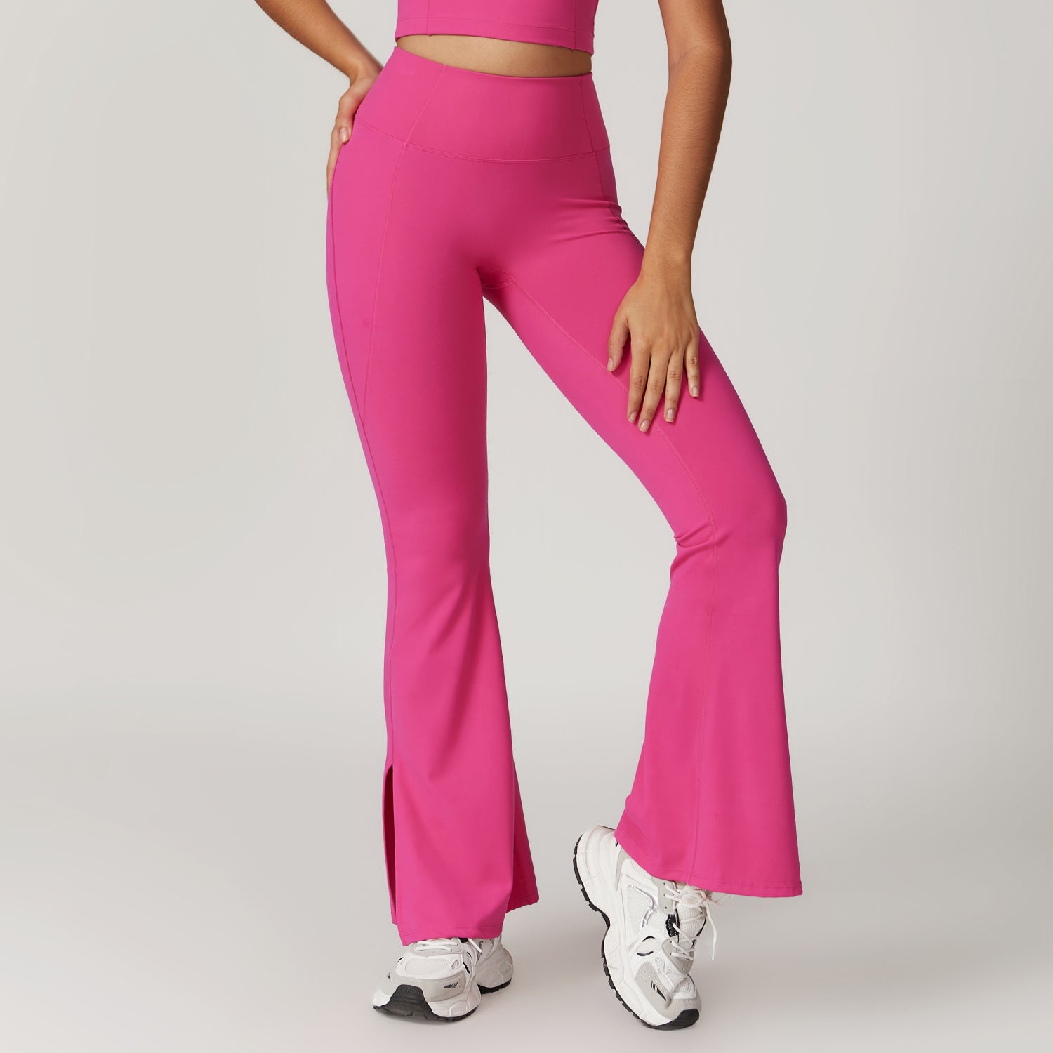 High-waisted wide-leg bootcut yoga pants for fitness and exercise