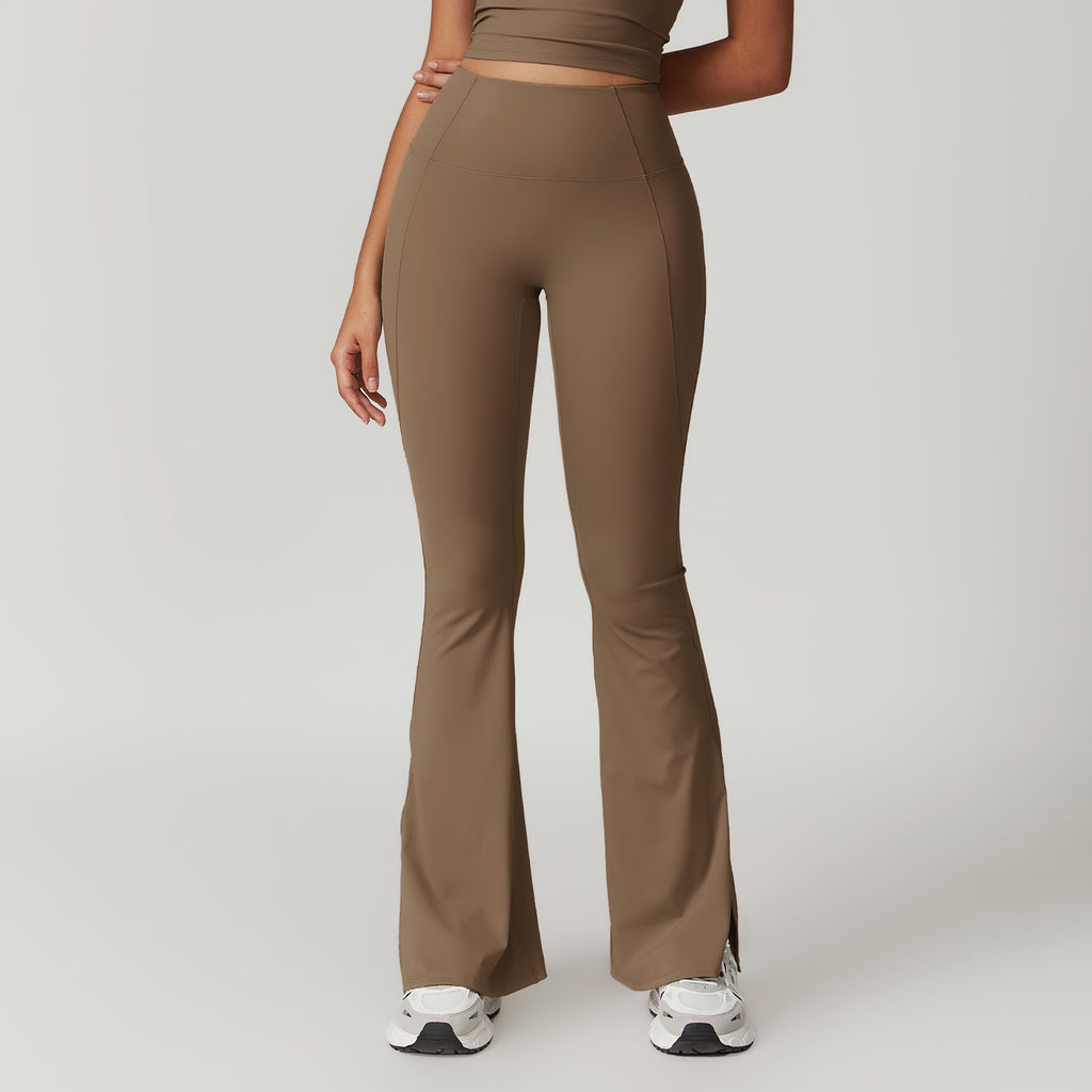 High-waisted wide-leg bootcut yoga pants for fitness and exercise
