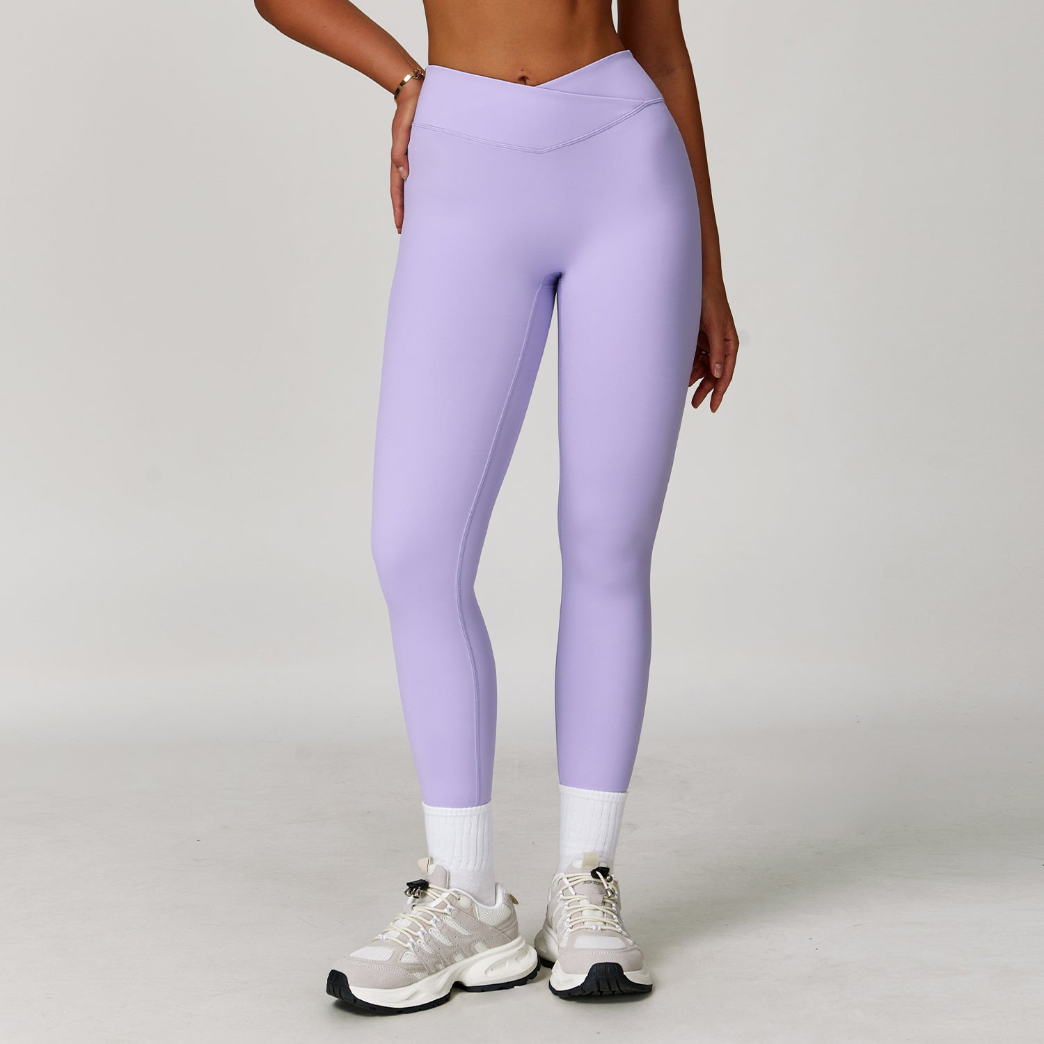 Nude Yoga Pants Cross High Waist Tight Casual Pants Running Sports Fitness Yoga Pants