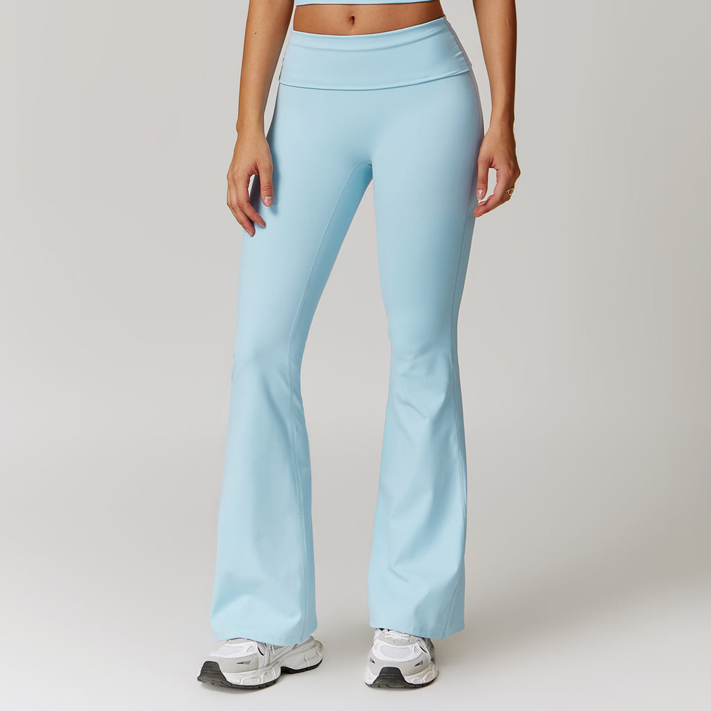 European and American high-waisted hip-lifting yoga pants, casual tight-fitting wide-leg flared pants, sports fitness outerwear trousers