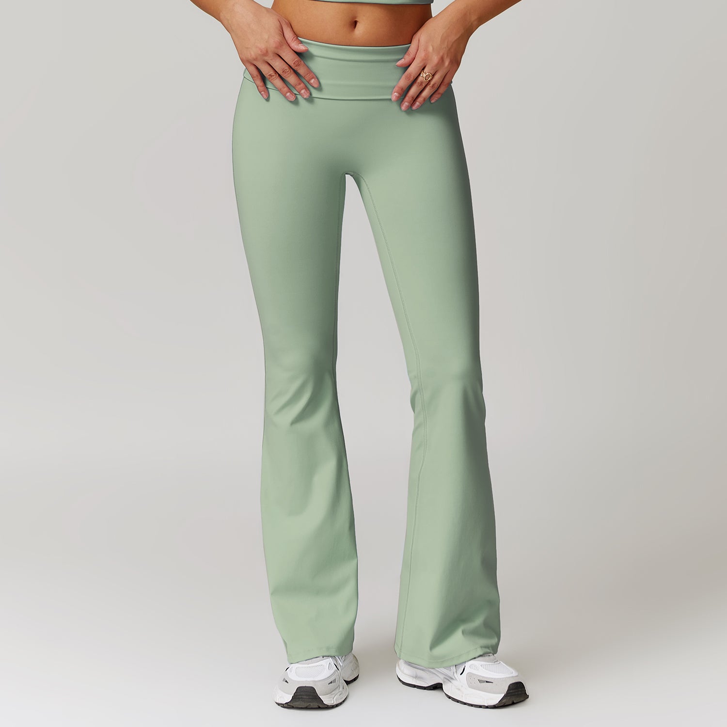 European and American high-waisted hip-lifting yoga pants, casual tight-fitting wide-leg flared pants, sports fitness outerwear trousers
