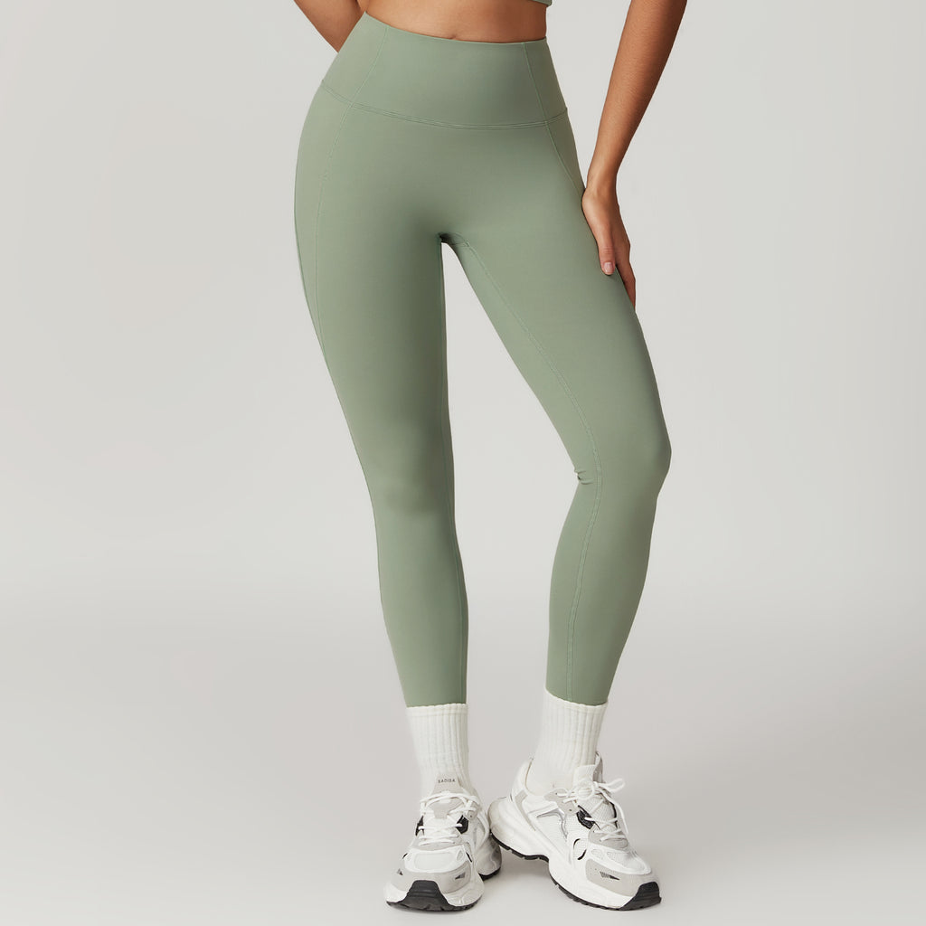 High-waisted hip-lifting yoga pants for women, running, nude, quick-drying fitness pants, breathable, outerwear, tights