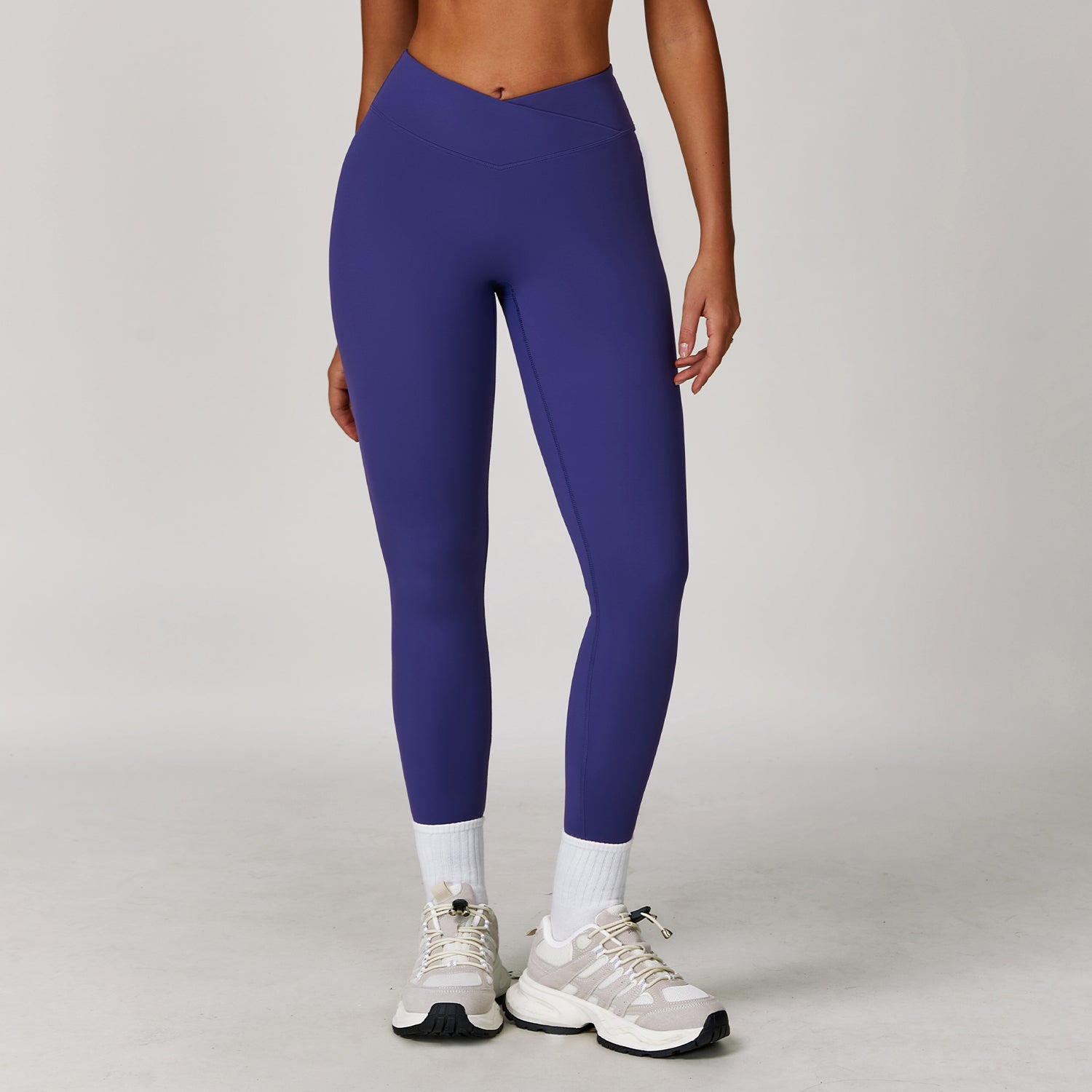 Nude Yoga Pants Cross High Waist Tight Casual Pants Running Sports Fitness Yoga Pants