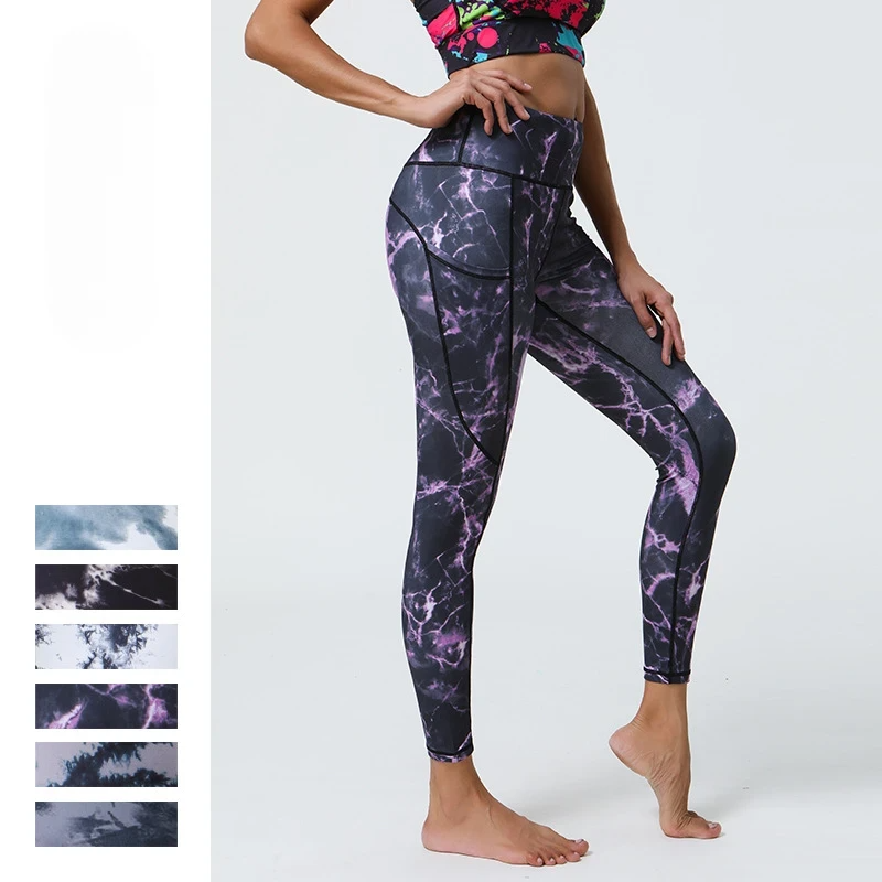 Printed Yoga Leggings with Diverse Long-Lasting Prints, High Support, Elastic Comfort for Fitness Enthusiasts and Gym Use