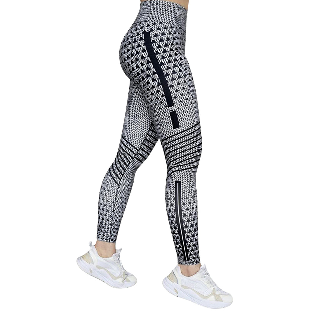 Hot selling yoga pants women's tight high waist hip lift leggings sports fitness pants high elastic printed yoga pants