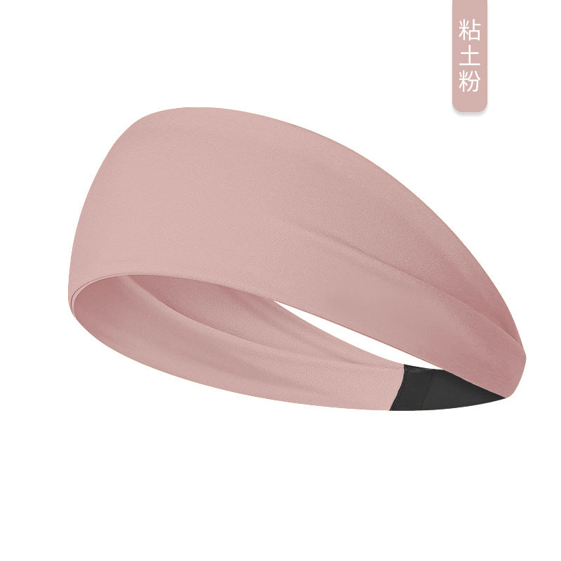 Elastic headband sports headband women's antiperspirant sweat absorption running fitness yoga bandana headband bundle headband women's wide brim