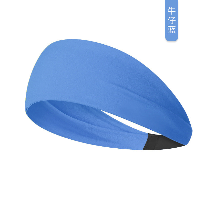 Elastic headband sports headband women's antiperspirant sweat absorption running fitness yoga bandana headband bundle headband women's wide brim